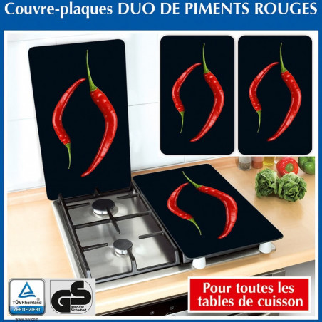 2 Couvre Plaques De Cuisson Universels Piment Wenko