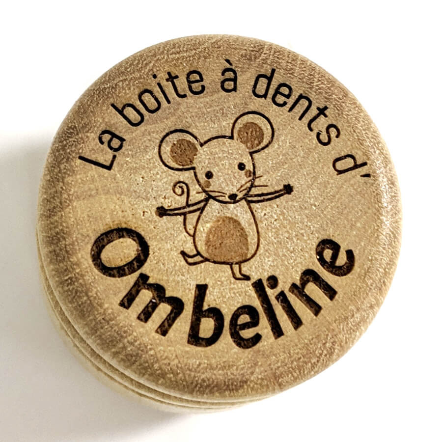 Boite Dent De Lait Personnalis E En Bois