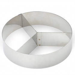Cercle à pâtisserie extensible en inox de 16 à 30 cm hauteur 9 cm - Zodio
