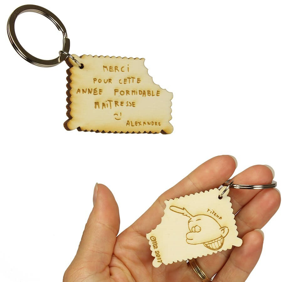 Porte clés Petit Beurre photo et texte personnalisé - Cadeaux personnalisés  AGDA PHOTO