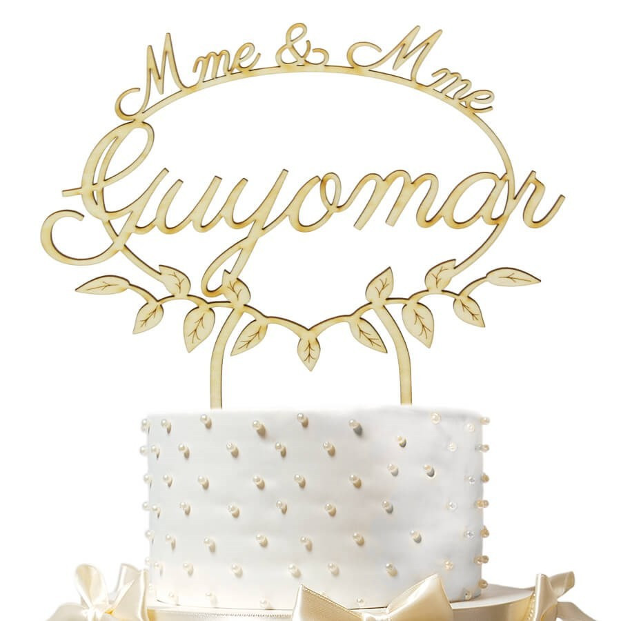 Cake topper collection Lovely en plexiglas à personnaliser - décoration  mariage wedding cake