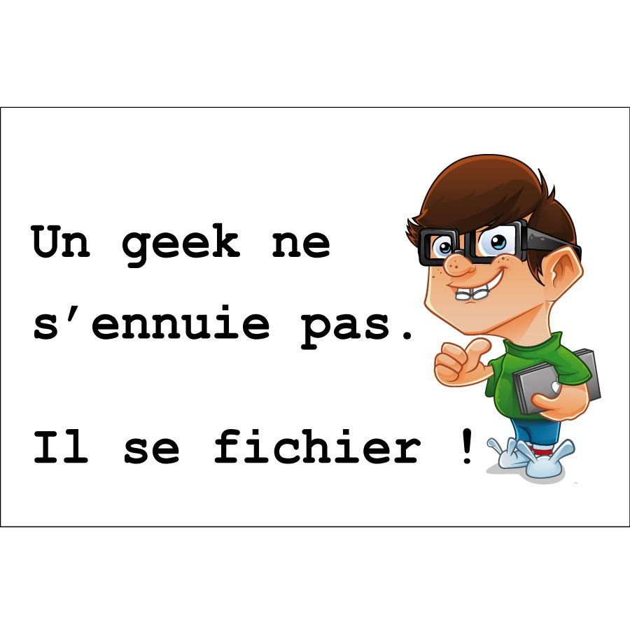 Panneau Humour Déco Le Geek Se Fichier