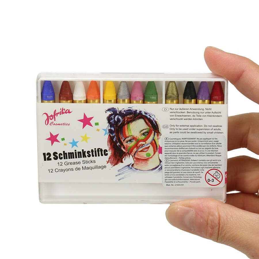 Crayons gras de maquillage - lot de 12