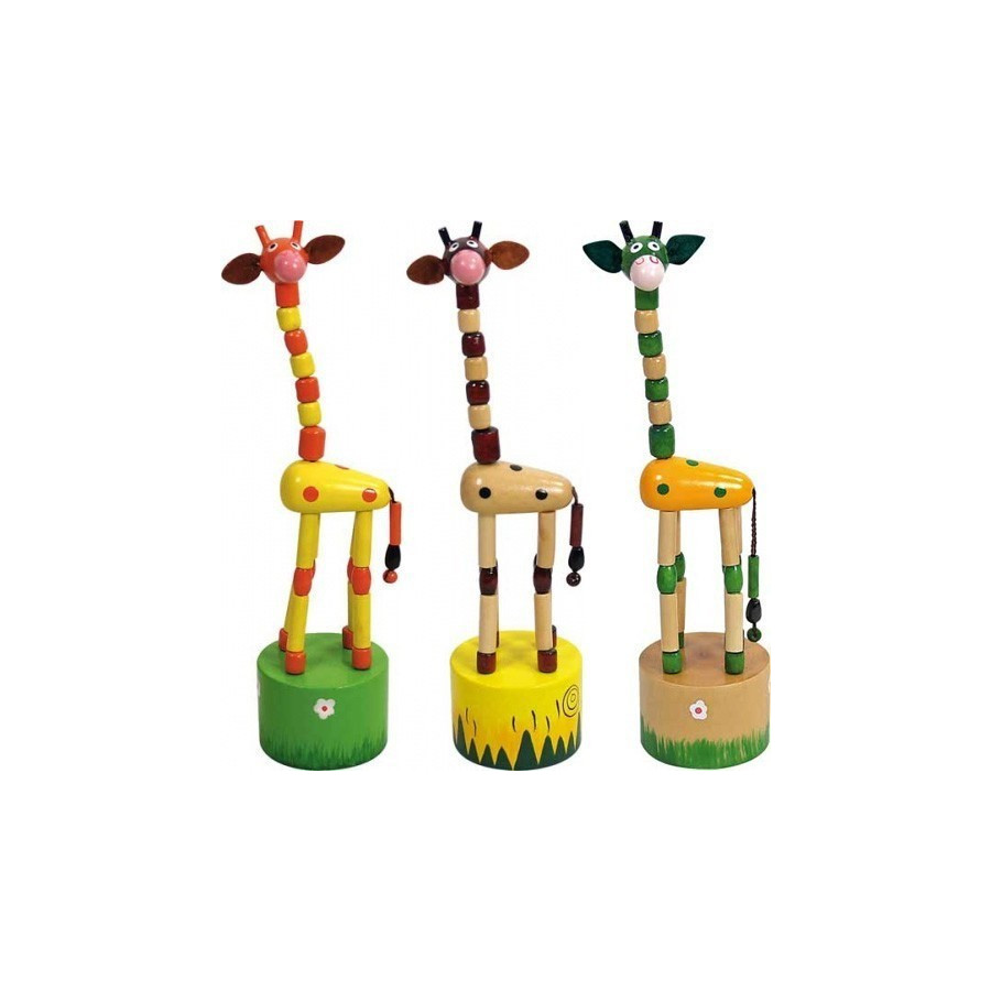  Jouet  anim  en bois Girafe