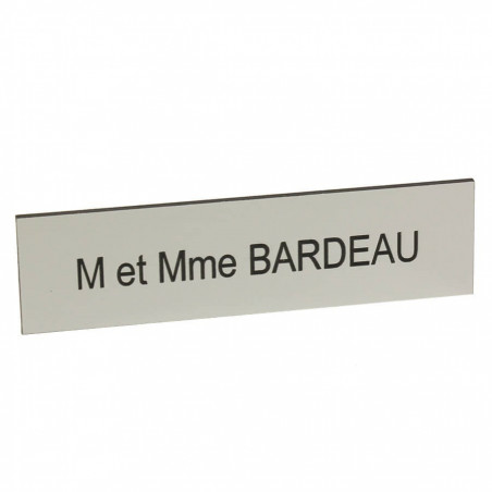 Plaque nom pour boîte aux lettres personnalisée  coloris au choix