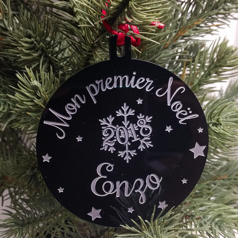 Boule de noël personnalisée Mon premier Noël