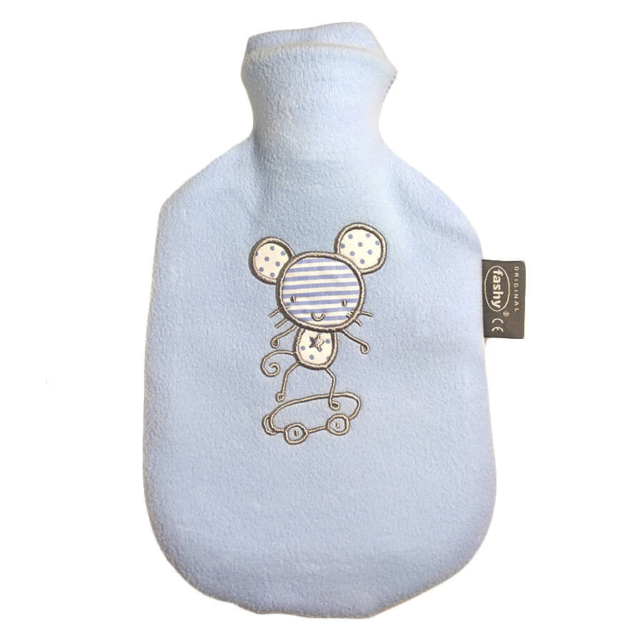 Bouillotte Bebe A Eau Avec Housse Bleu Fashy 6505