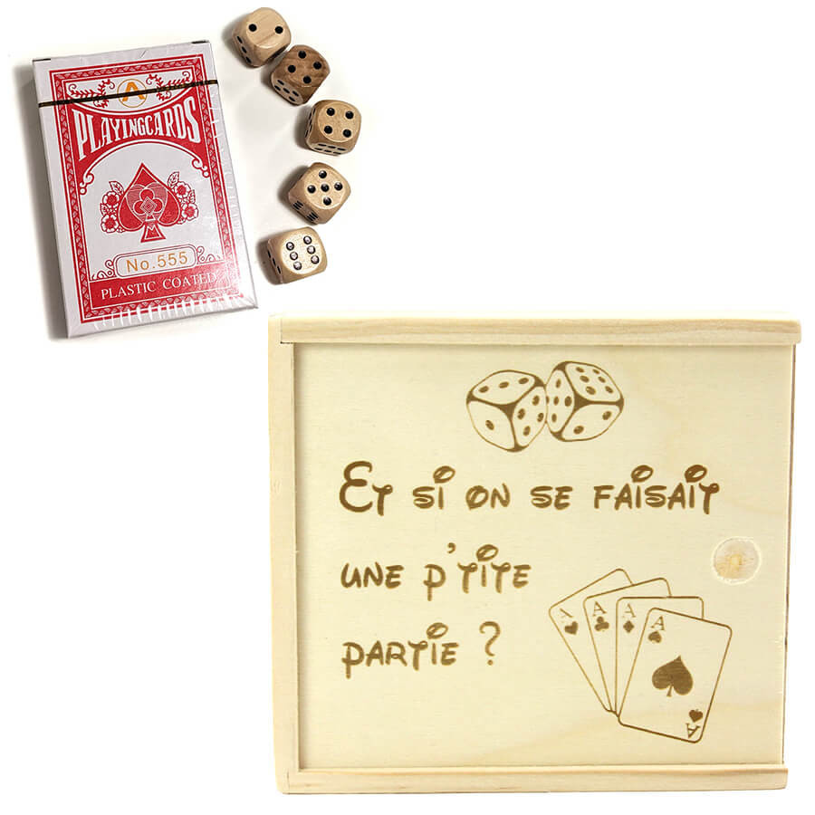 Coffret de jeux de cartes personnalisé