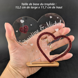 Plaque acrylique personnalisée avec nom et personnages Cadeau d'anniversaire  de St Valentin pour couple - CALLIE