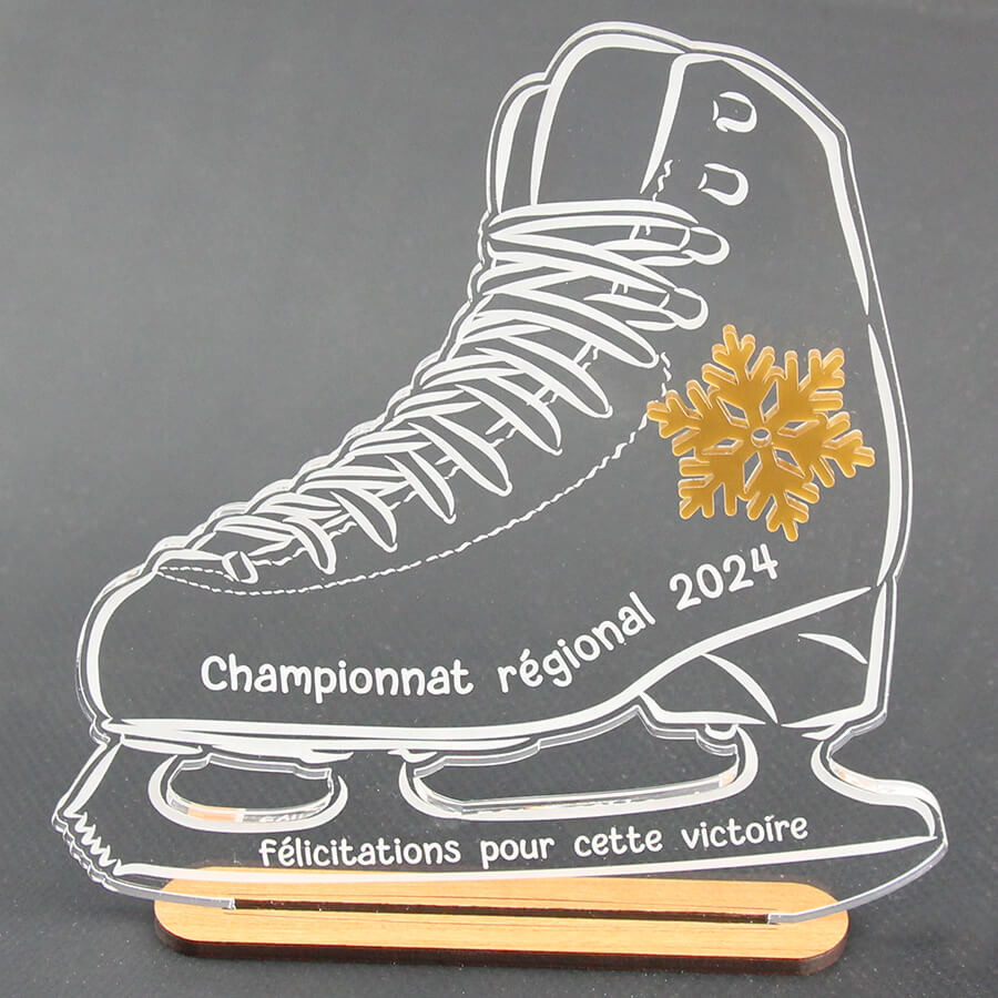 Trophée Patin à glace artistique personnalisable