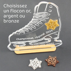 Trophée Patin à glace artistique personnalisable