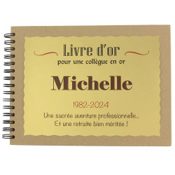 Livre d'or personnalisé pour une personne en or