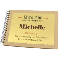 Livre d'or personnalisé pour une personne en or