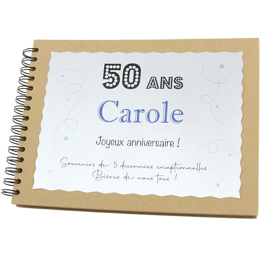 Livre d'or anniversaire personnalisable avec textes