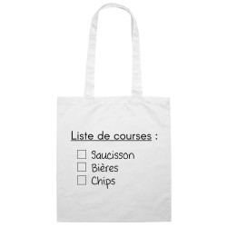 Tote bag à personnaliser Liste de courses