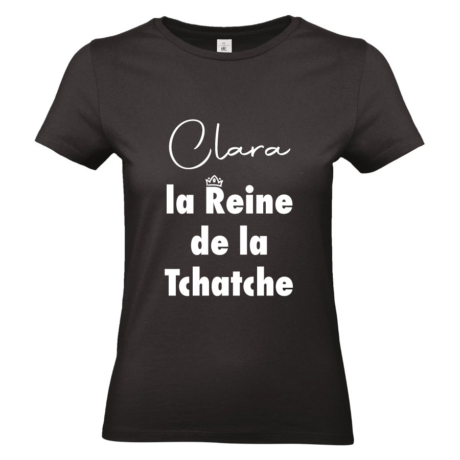 T-shirt femme humour à personnaliser La reine